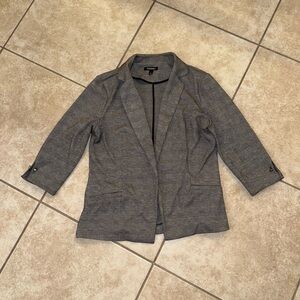 Roz & Ali Vintage OG Charcoal Grey Black Blazer Suit Jacket